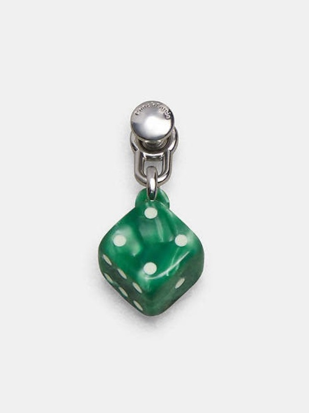 Coachtopia Dice Silver Clip Bag Charm with Green Marbled Resin Pendant RARE
NWT - Picture 4 of 4